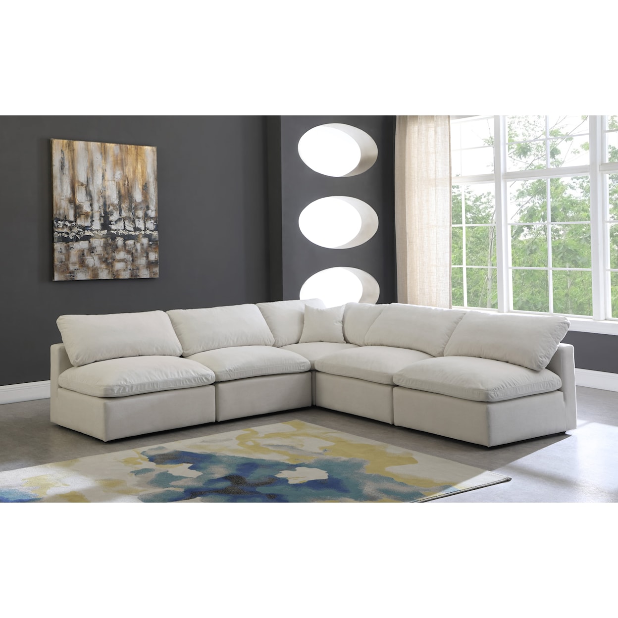 Meridian Furniture Plush Standard Comfort Modular Sectional