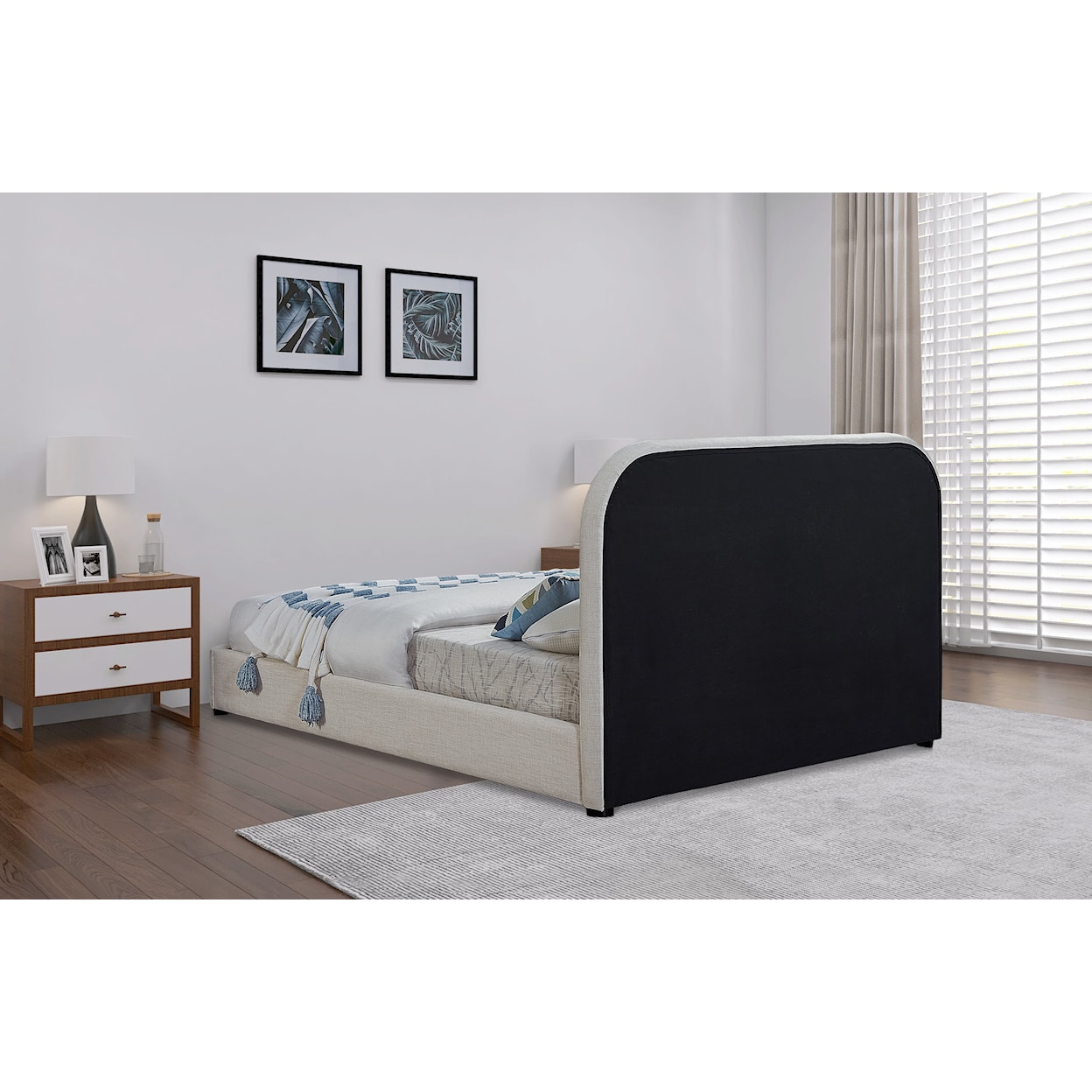 Meridian Furniture Blake Upholstered Low-Profile Queen Bed