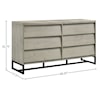 Meridian Furniture Weston 6-Drawer Dresser