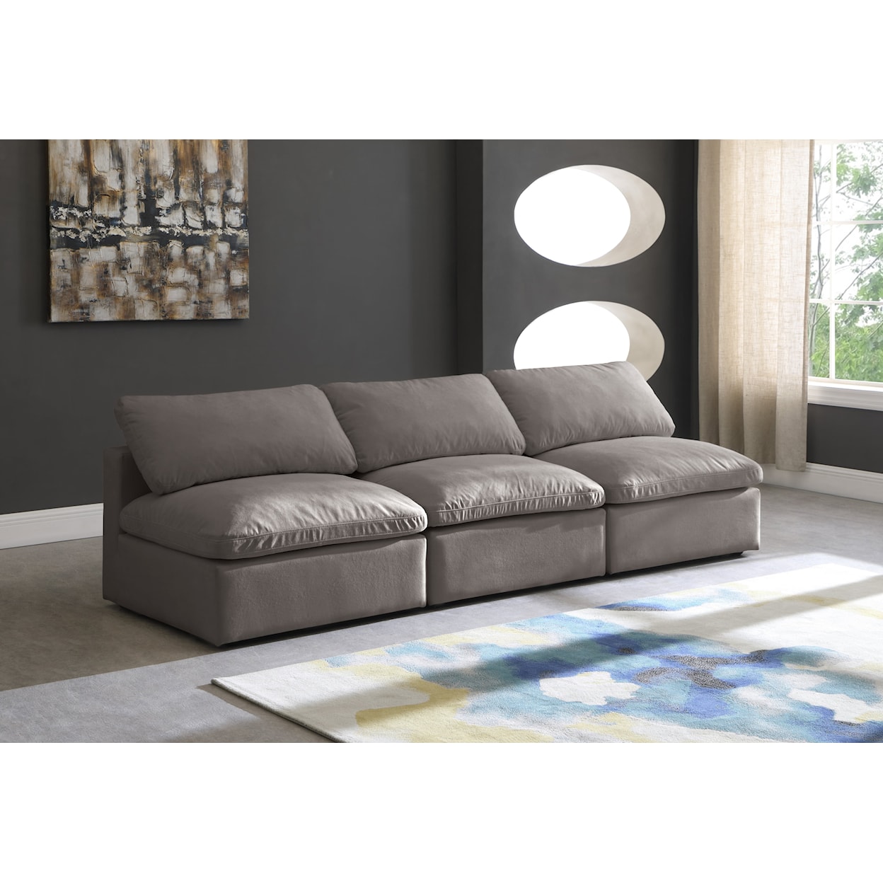 Meridian Furniture Plush Standard Comfort Modular Sofa