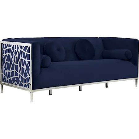 Opal Navy Velvet Sofa