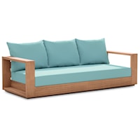 Tulum Blue Water Resistant Fabric Outdoor Sofa