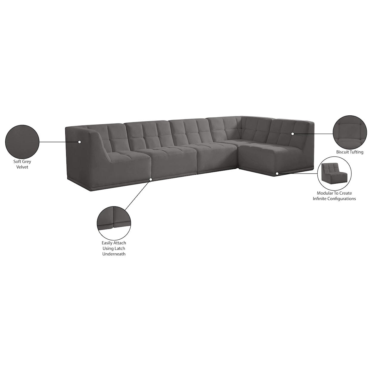 Meridian Furniture Relax Modular Sectional