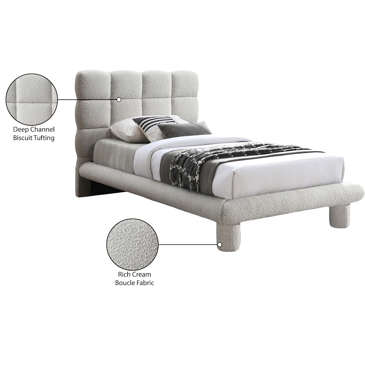 Meridian Furniture Deco Twin Bed (3 Boxes)