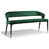 Meridian Furniture Destiny Upholstered Green Velvet Bench