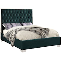 Lexi Green Velvet Full Bed