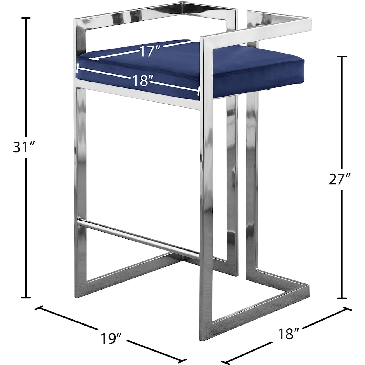 Meridian Furniture Ezra Stool