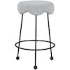 Meridian Furniture Fleur Upholstered Grey Boucle Counter Stool