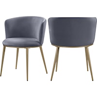 Contemporary Velvet Upholstered Dining Chair