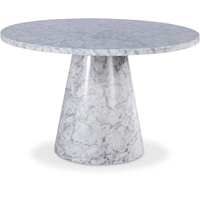 Omni White Faux Marble Dining Table