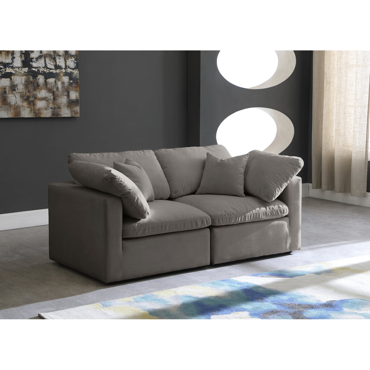 Meridian Furniture Plush Standard Comfort Modular Sofa