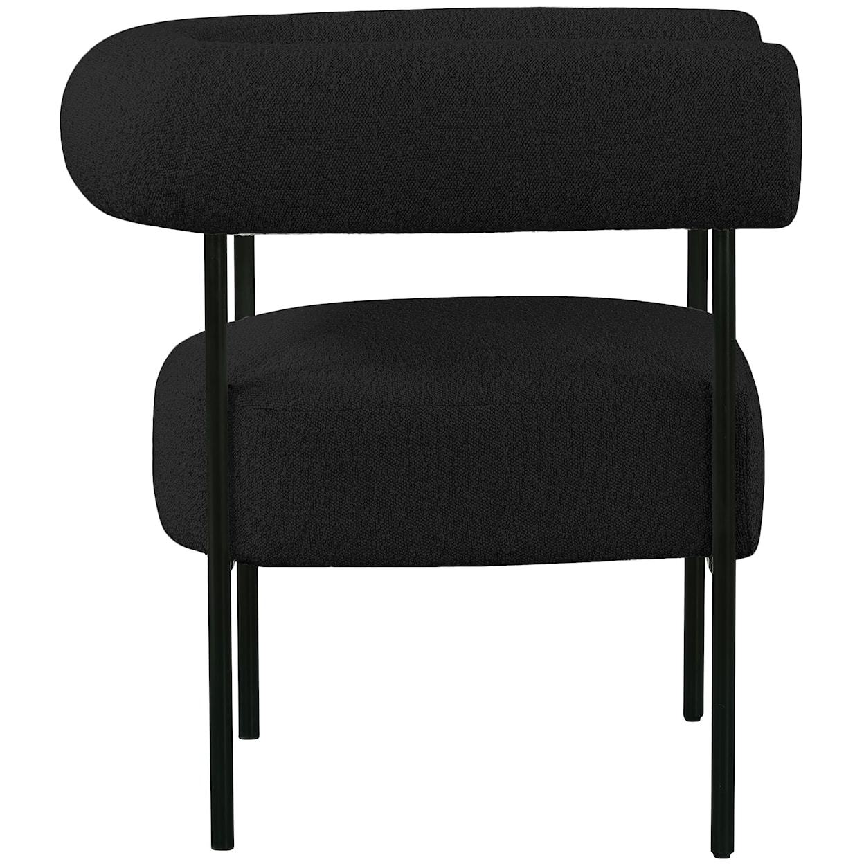 Meridian Furniture Blake Black Boucle Fabric Accent Chair