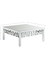 Meridian Furniture Aria Contemporary Mirrored End Table