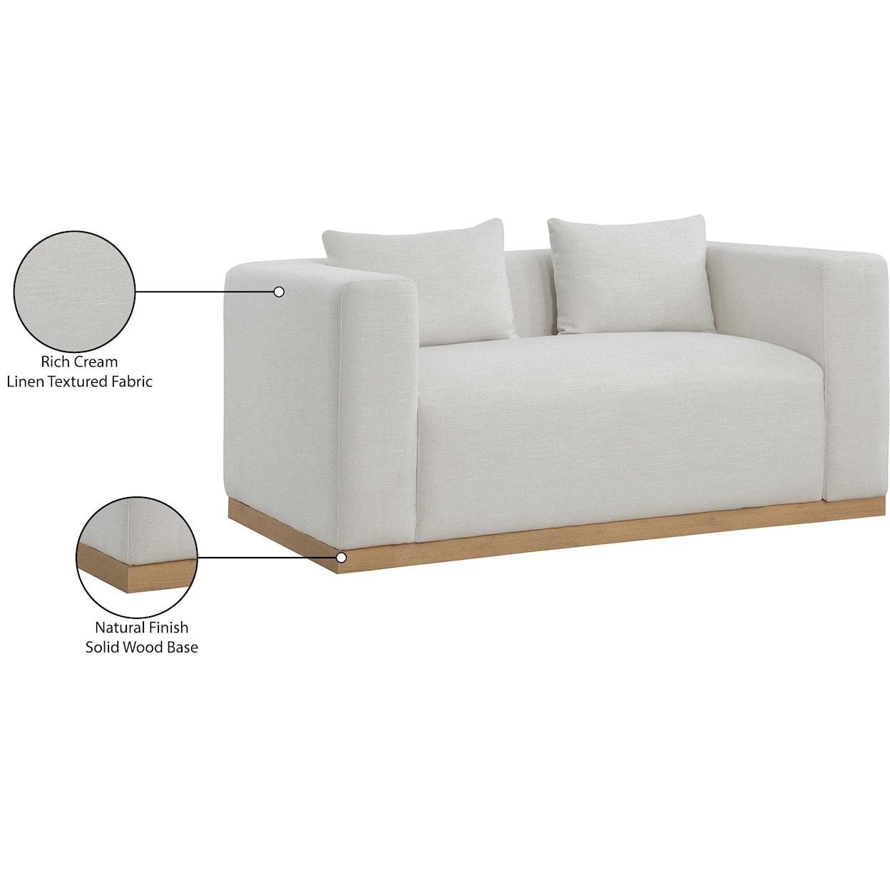 Meridian Furniture Alfie Upholstered Loveseat