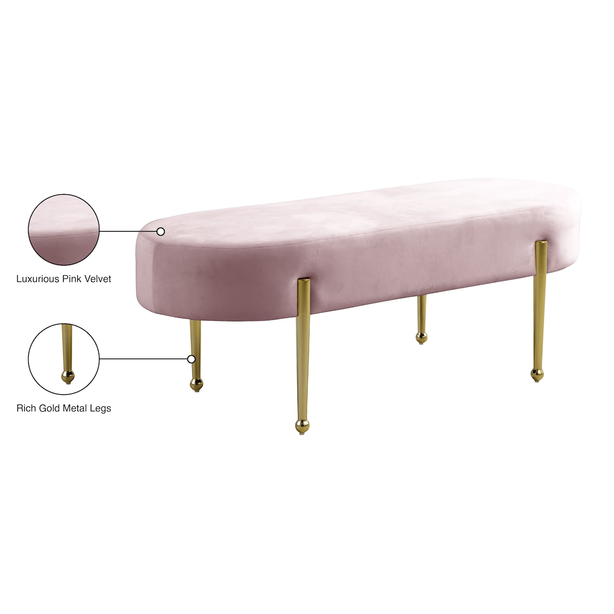 Meridian Furniture Gia Bench