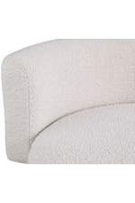 Meridian Furniture Como Contemporary Cream Upholstered Boucle Fabric Accent Chair