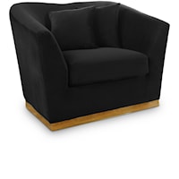 Contemporary Arabella Chair Black Velvet