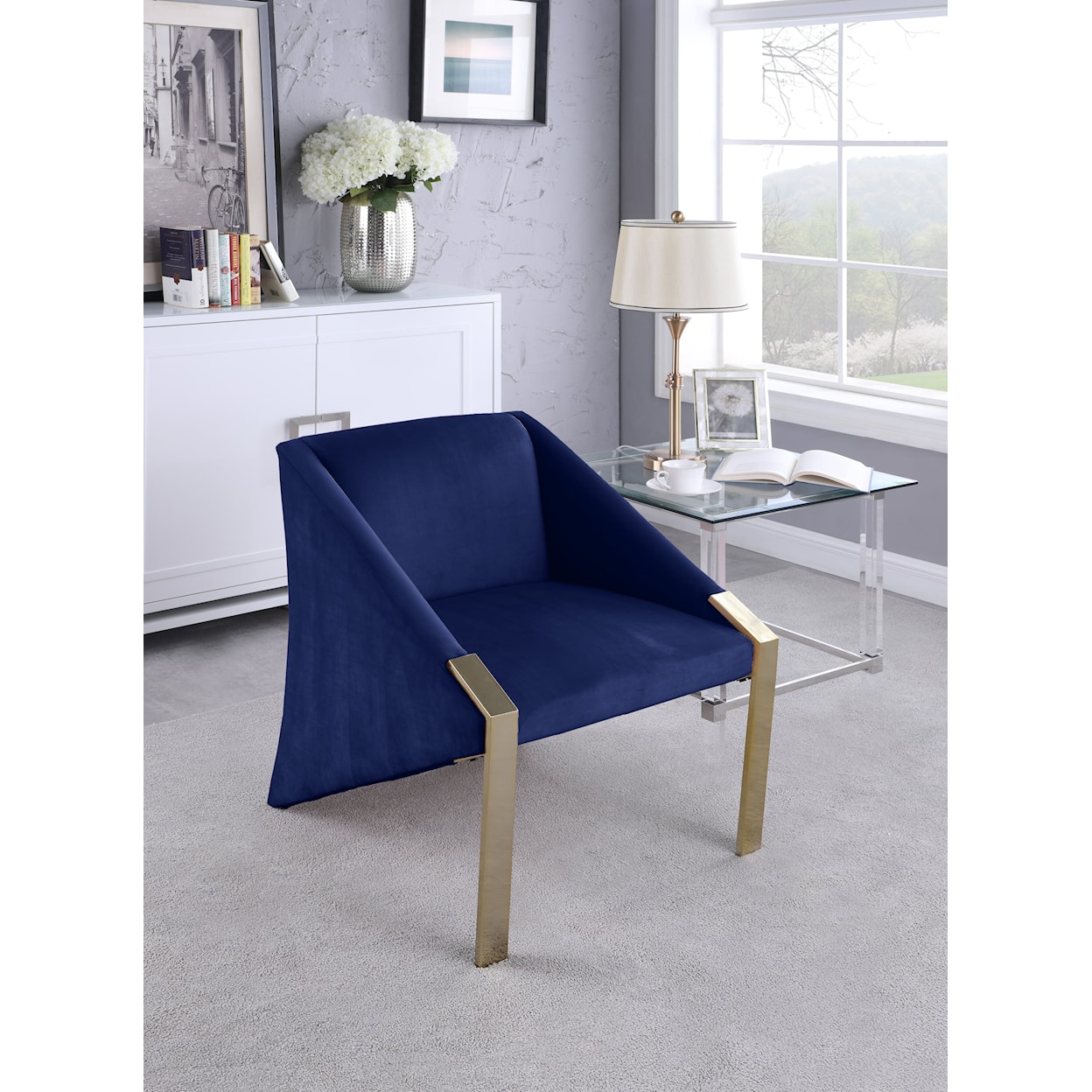 Meridian Furniture Rivet Accent Chair