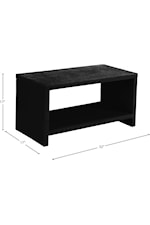 Meridian Furniture Cleo Contemporary Upholstered Navy Velvet Nightstand with Shelving