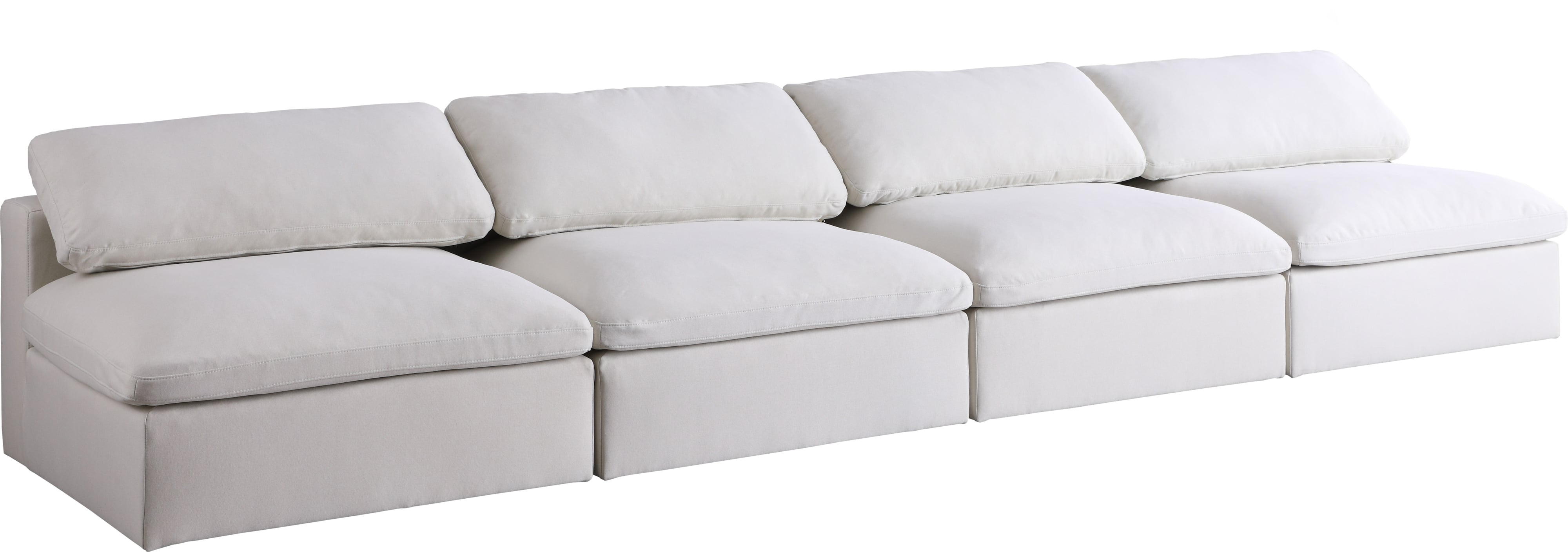 Meridian furniture serene linen fabric deluxe on sale cloud modular sofa