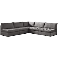 Jacob Grey Velvet Modular Sectional