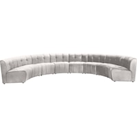 Limitless Cream Velvet 8Pc. Modular Sectional