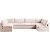 Jacob Pink Velvet Modular Sectional