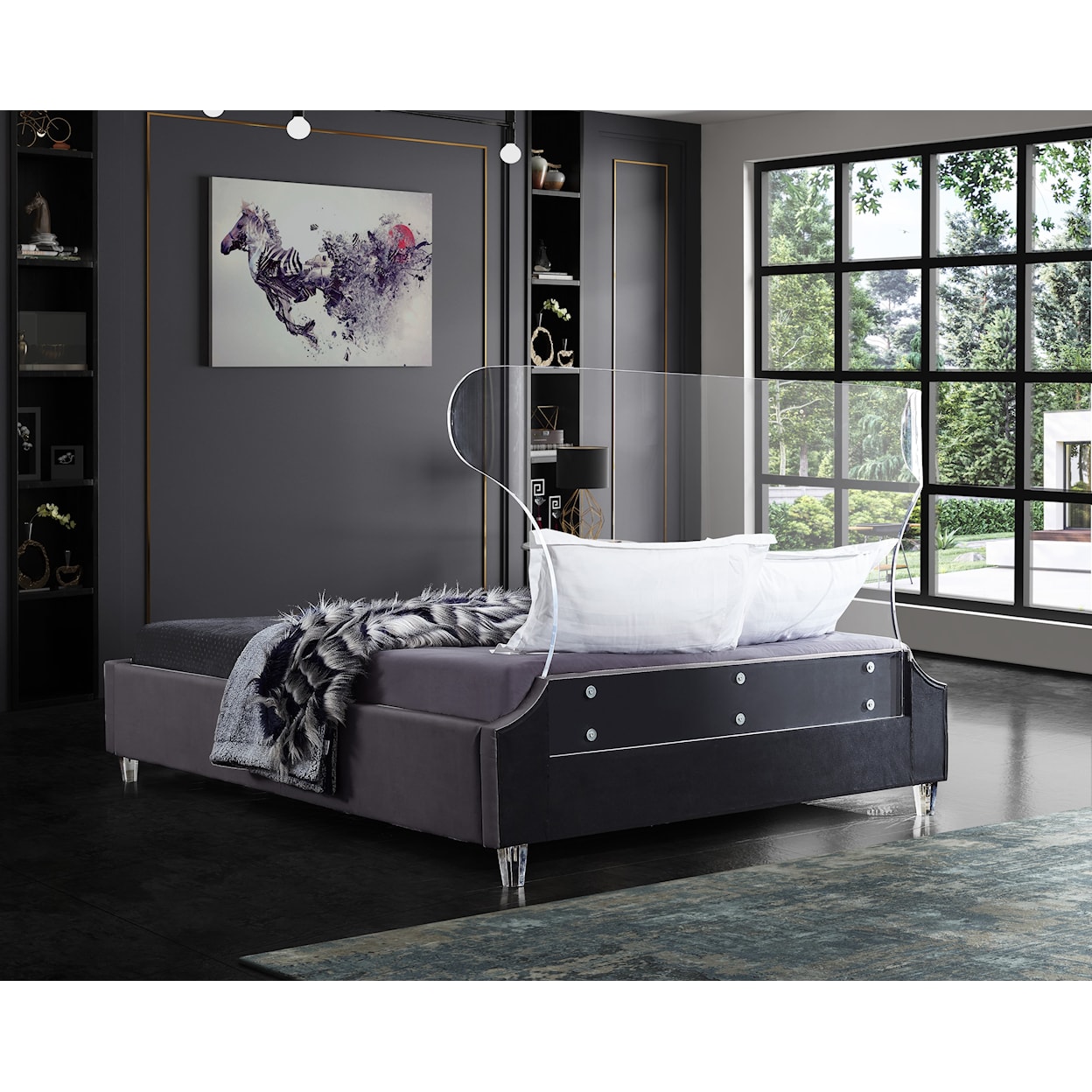 Meridian Furniture Ghost King Bed