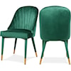 Meridian Furniture Belle Green Velvet Dining Chair