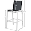 Meridian Furniture Nizuc Aluminum Mesh Barstool