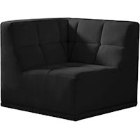 Relax Black Velvet Corner Chair
