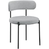 Meridian Furniture Beacon Fabric Dining Chair with Black Iron Frame