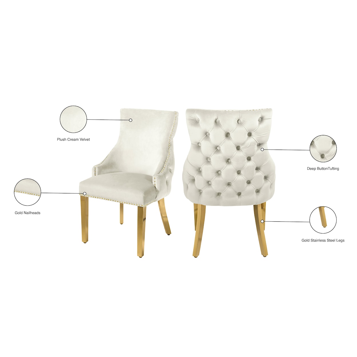 Meridian Furniture Tuft Dining Chair