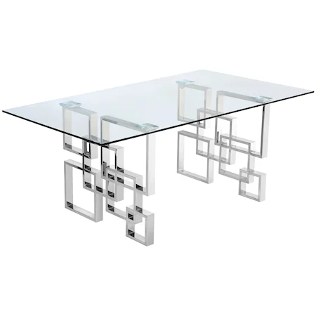 Contemporary Alexis Dining Table Chrome