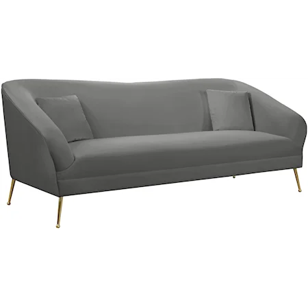 Hermosa Grey Velvet Sofa