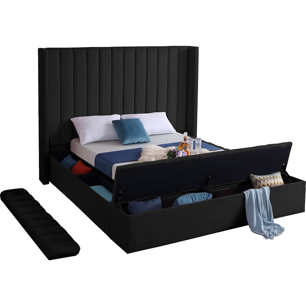 Meridian Furniture Kiki Queen Bed (3 Boxes)