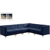 Alina Navy Velvet Modular Sectional