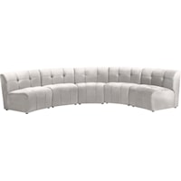 Limitless Cream Velvet 5Pc. Modular Sectional