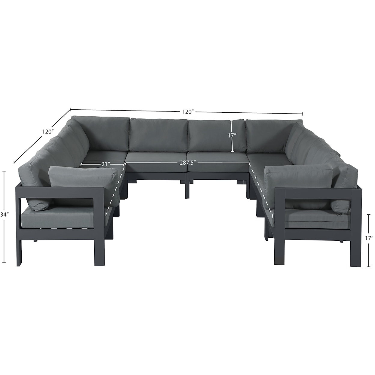 Meridian Furniture Nizuc Modular Sectional