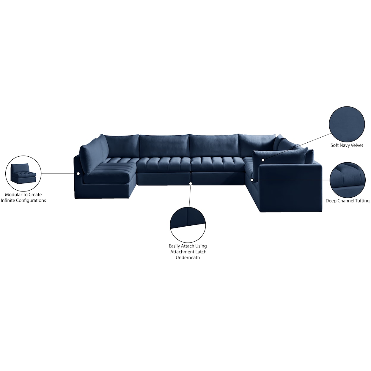 Meridian Furniture Jacob Modular Sectional