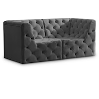 Tuft Grey Velvet Modular Sofa