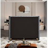 Meridian Furniture Barolo  Upholstered Grey Velvet Queen Bed