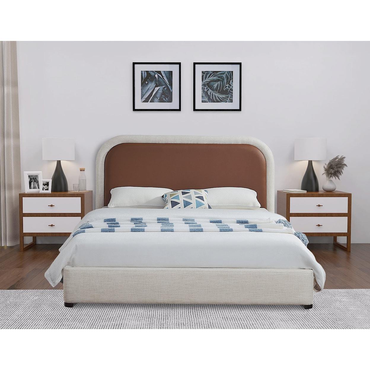 Meridian Furniture Blake Upholstered Low-Profile Queen Bed