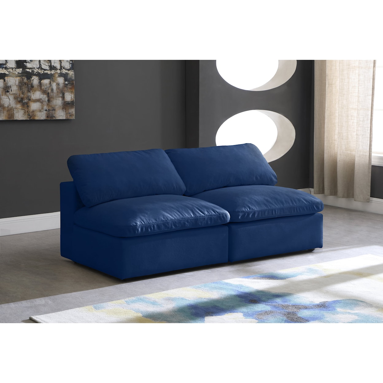 Meridian Furniture Cozy Comfort Modular Armless Sofa