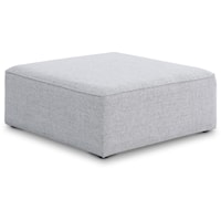 Contemporary Grey Upholstered Accent Ottoman