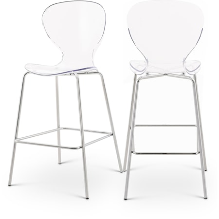 Clarion Chrome Metal Stool