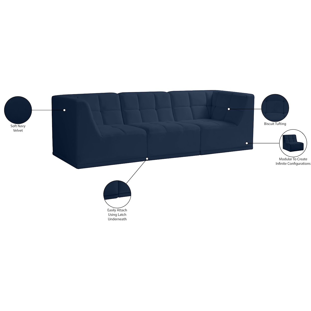 Meridian Furniture Relax Modular Sofa