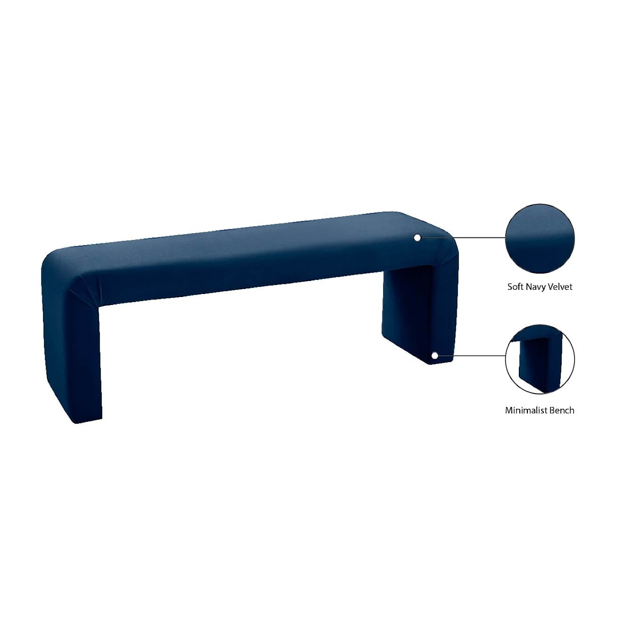 Meridian Furniture Minimalist Bench