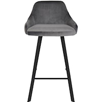 Contemporary Upholstered Counter-Height Dining Stool