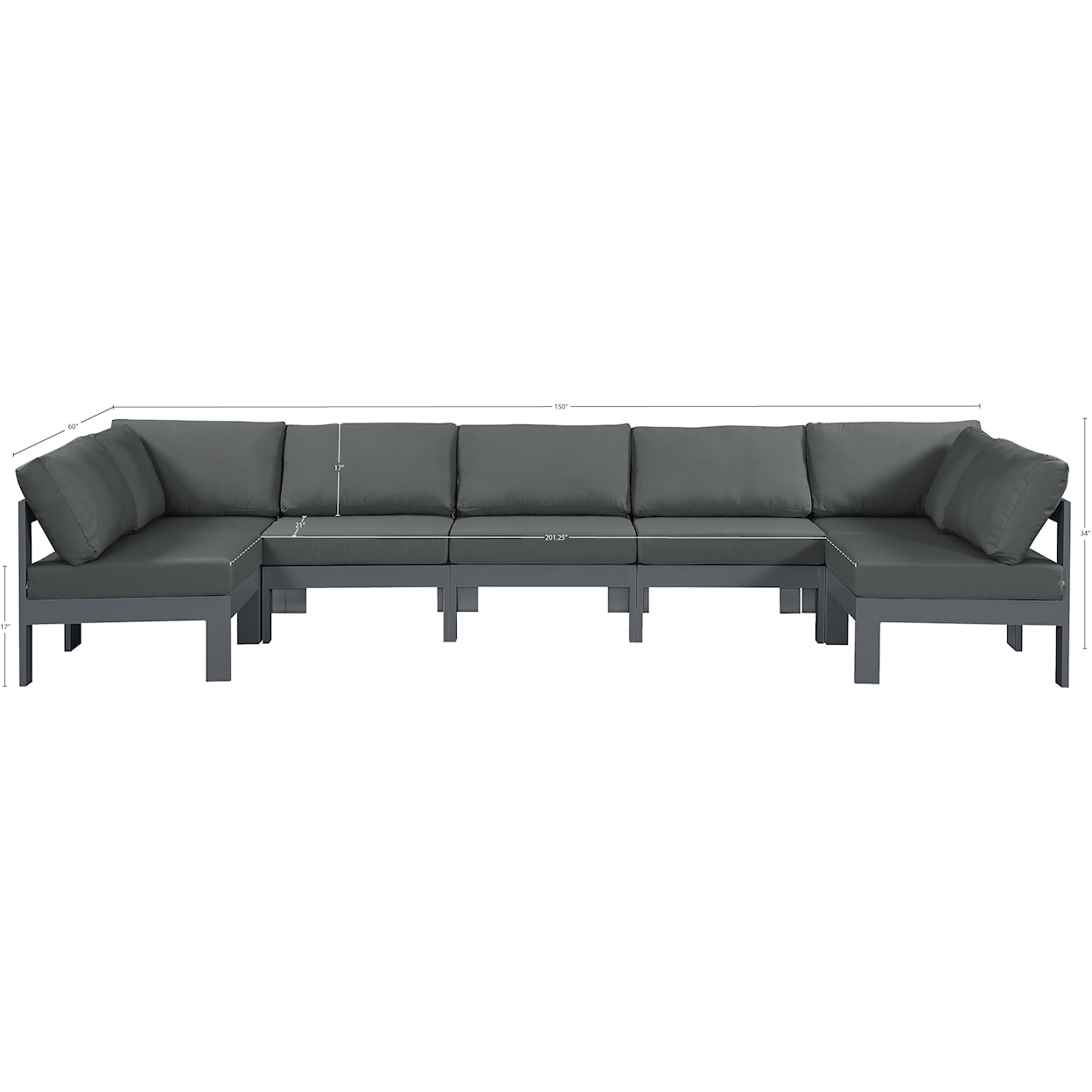 Meridian Furniture Nizuc Modular Sectional